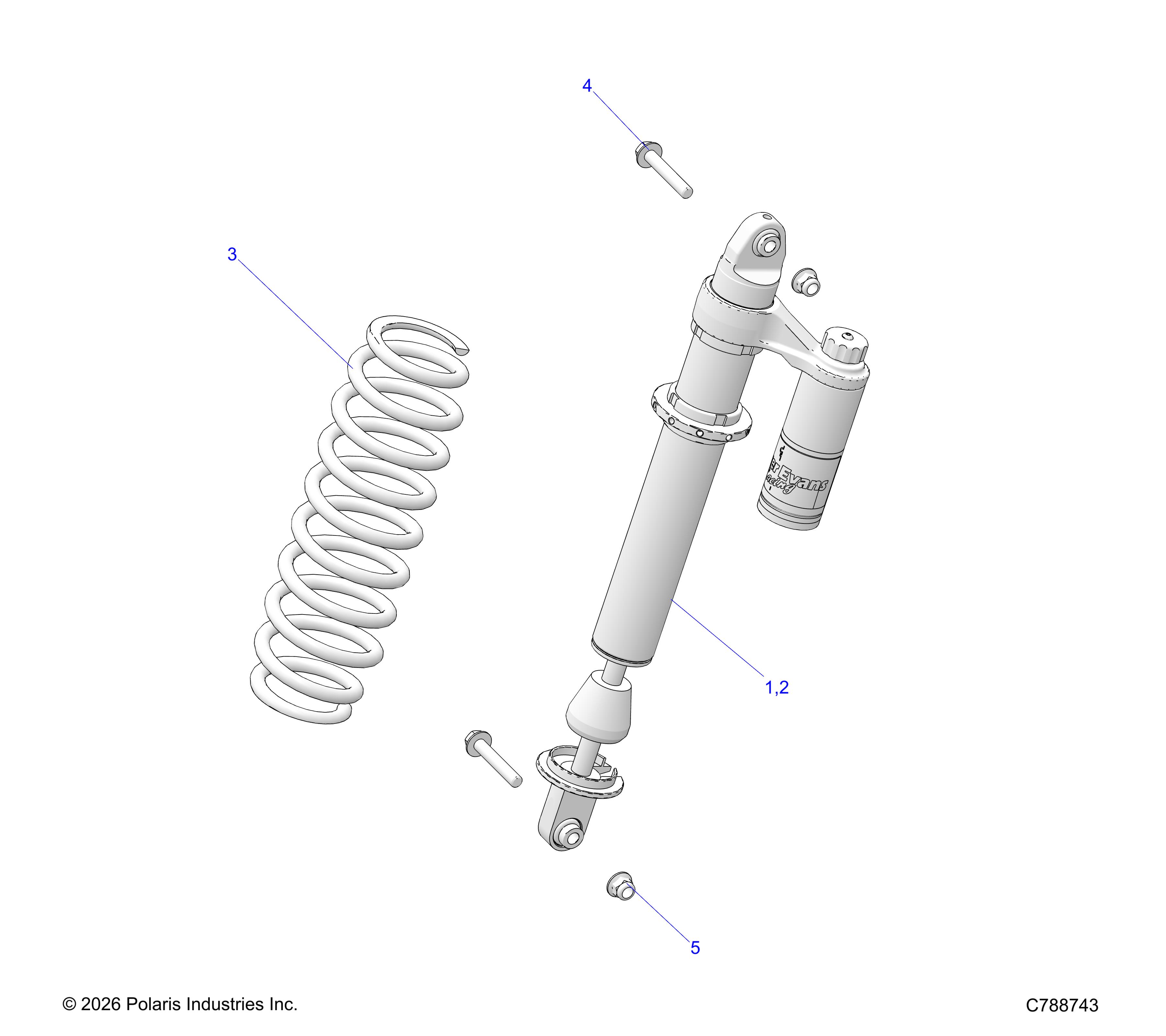 SUSPENSION, REAR SHOCK MOUNTING