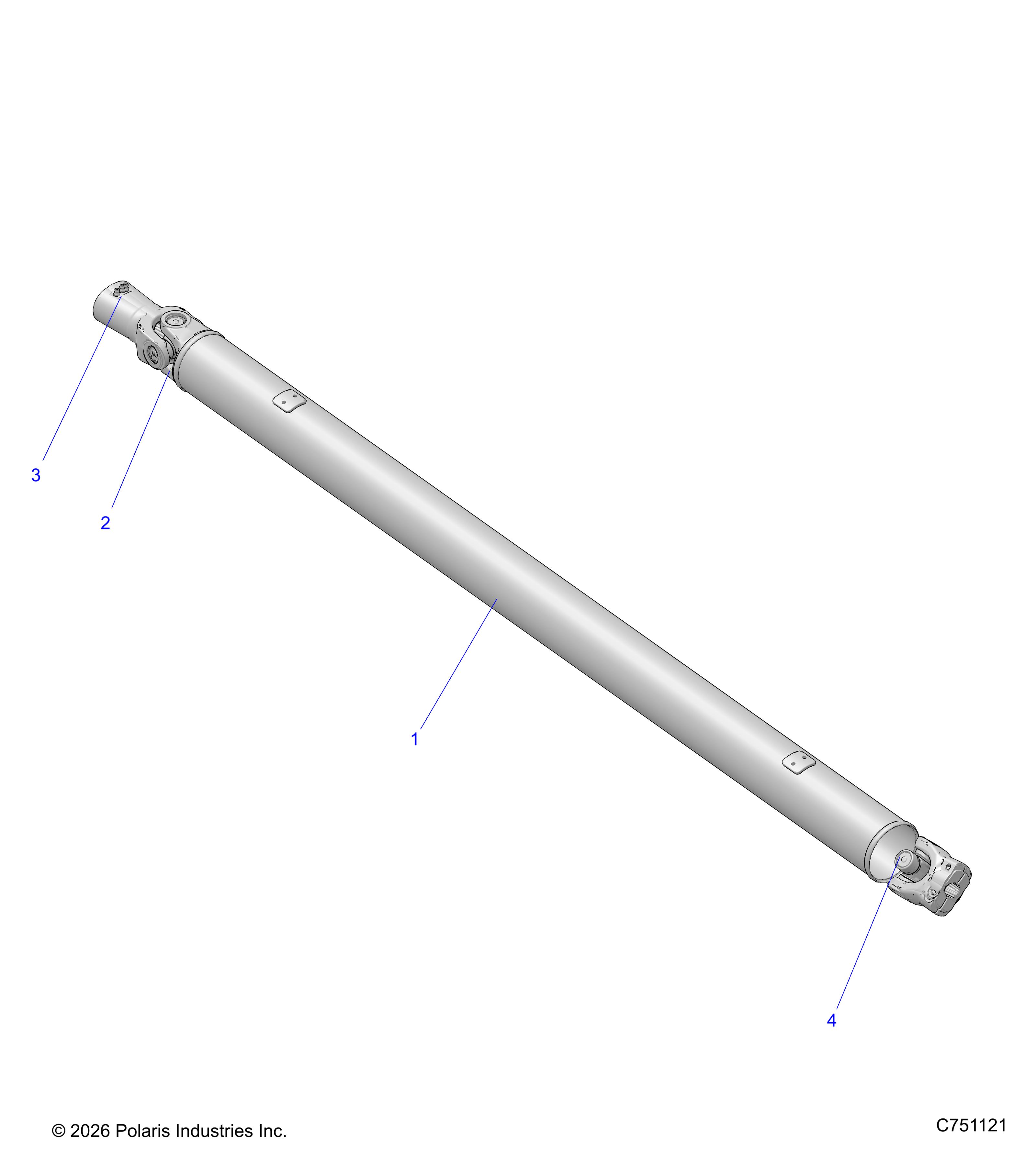 DRIVE TRAIN, PROP SHAFT,FRONT