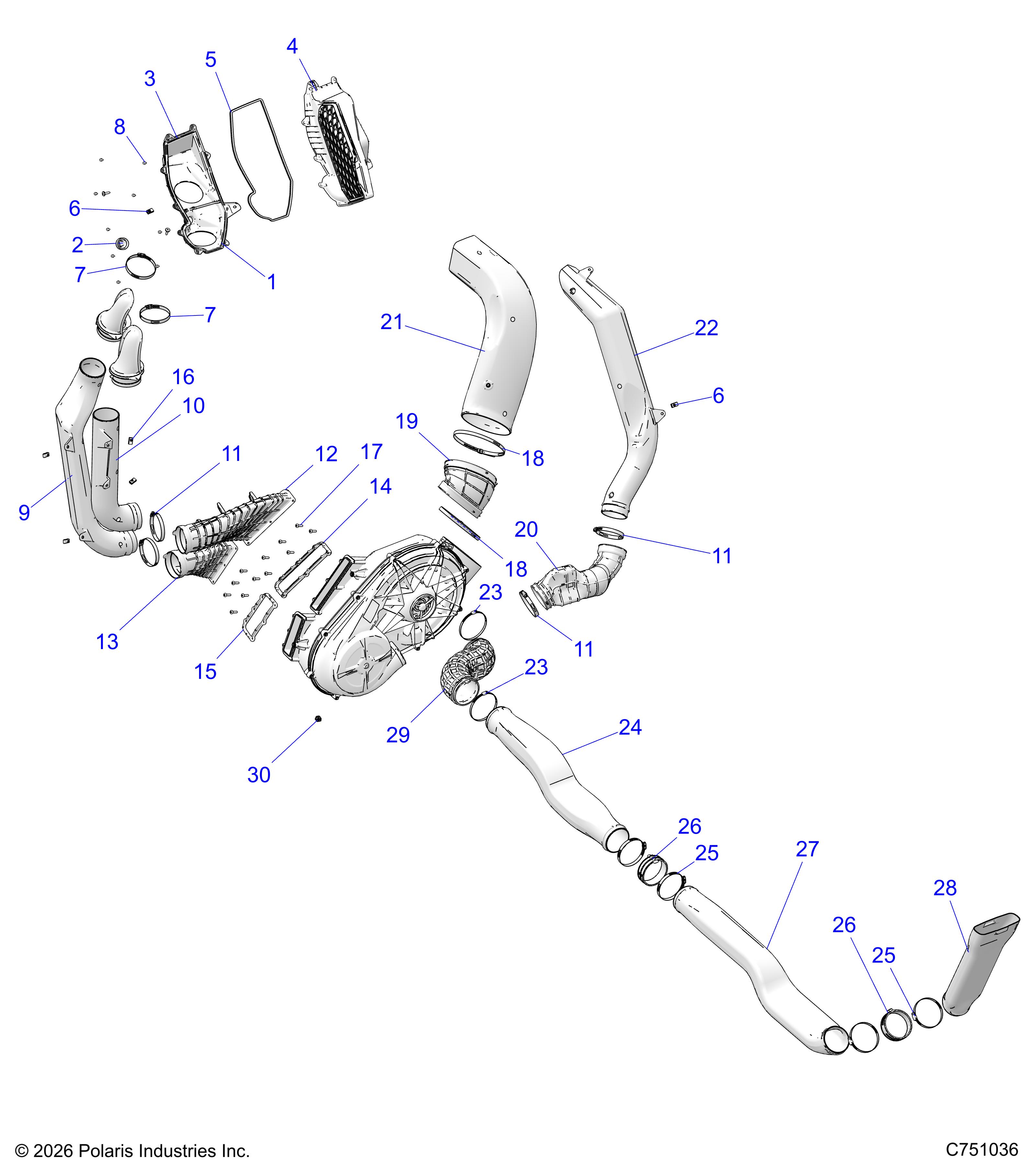 DRIVE TRAIN, CLUTCH COVER DUCTING