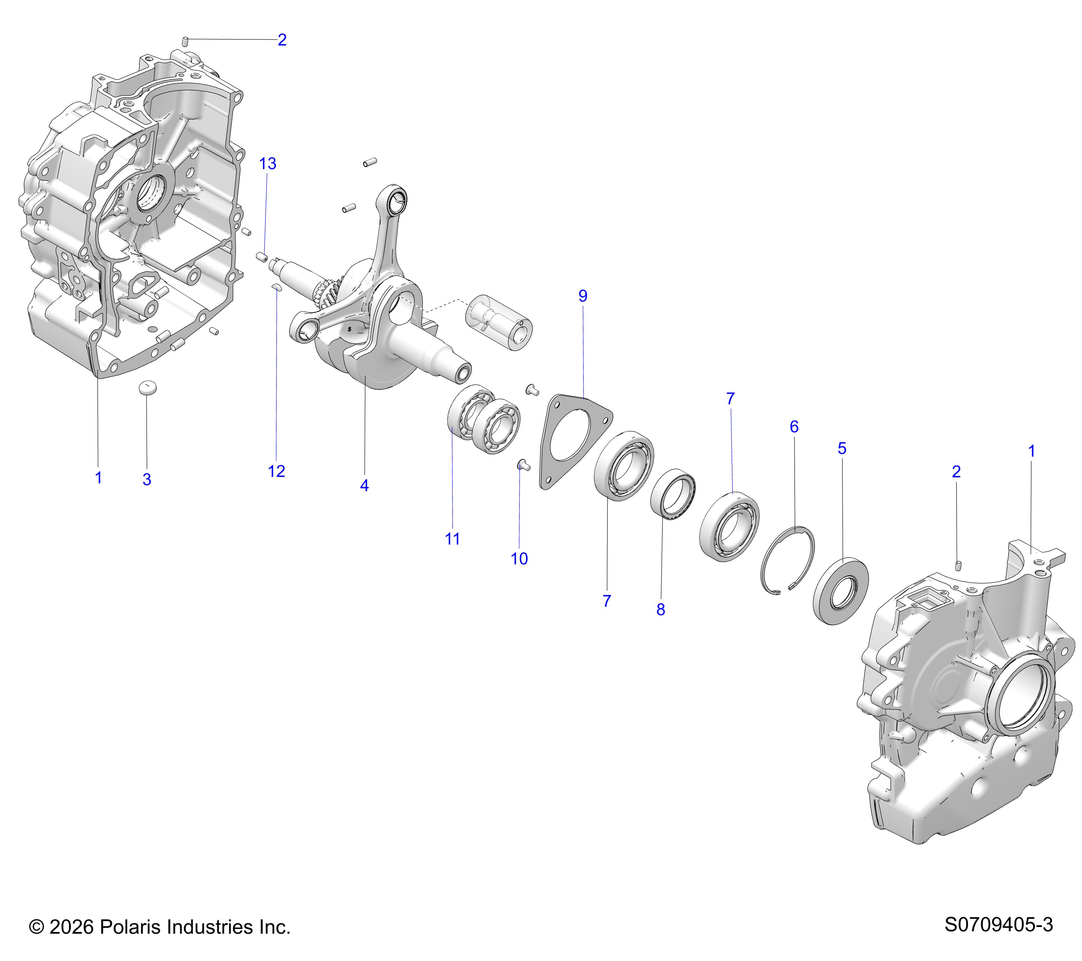 ENGINE, CRANKCASE & CRANKSHAFT