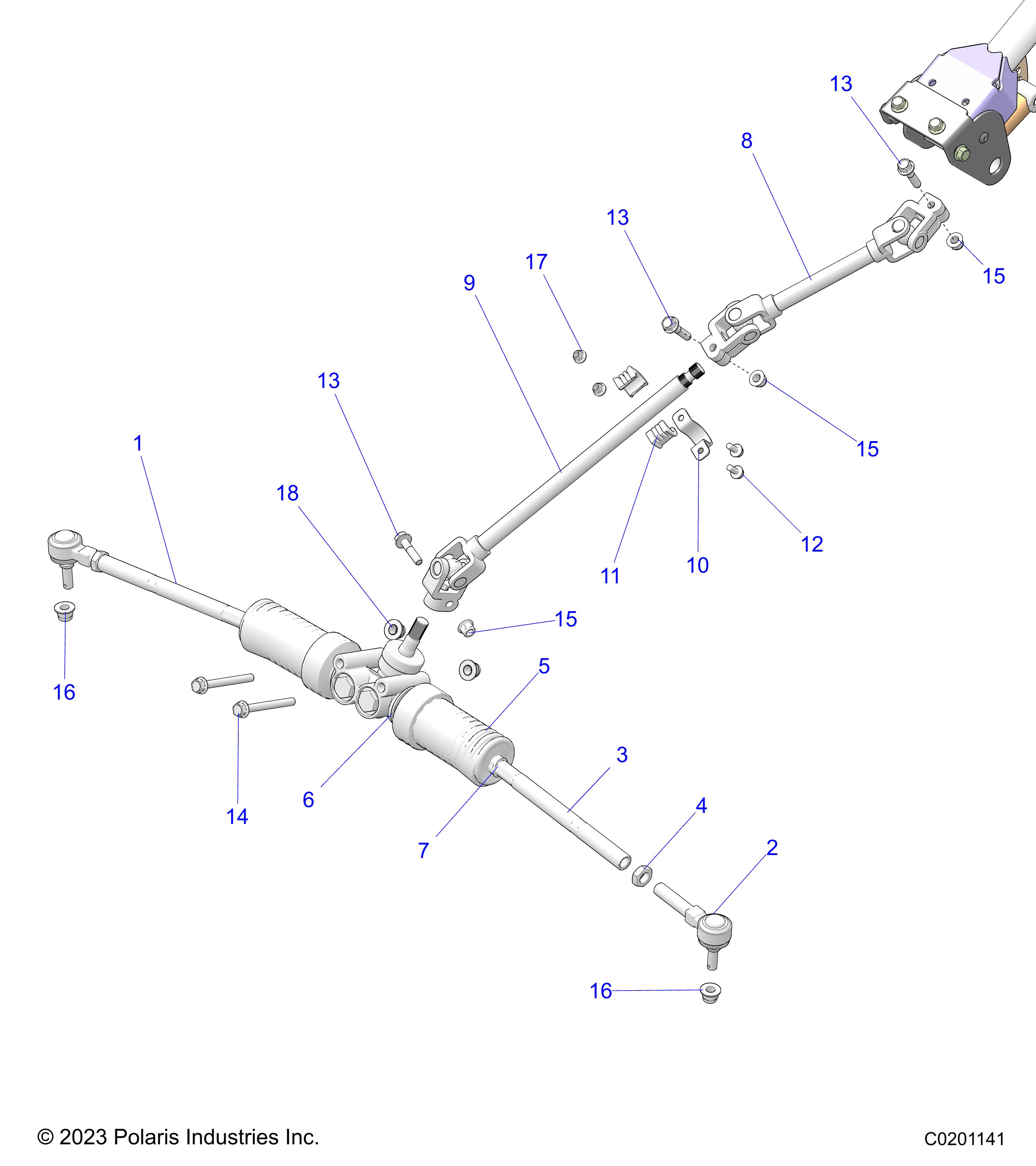 Part Number : 1825006 SHAFT-STEERING UPPER