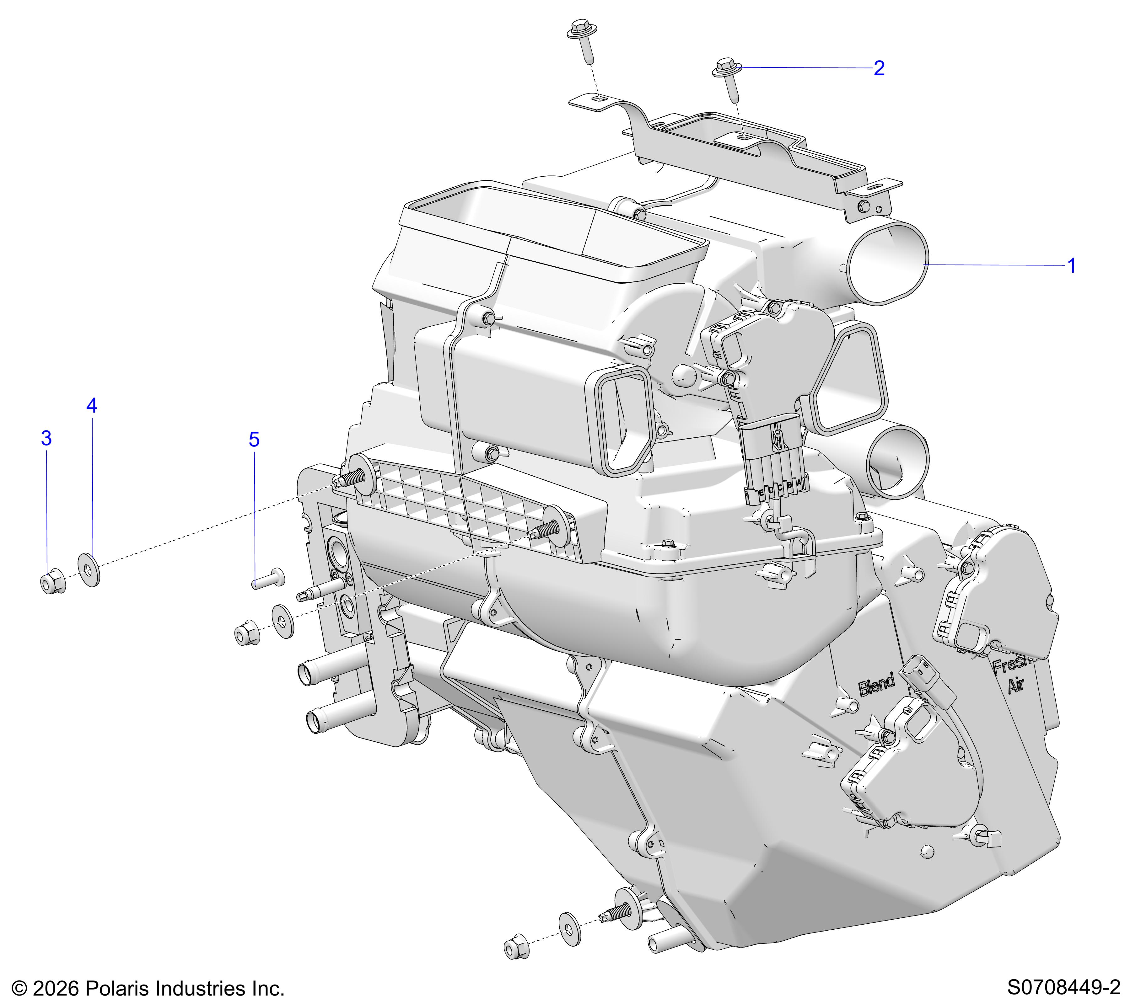 BODY, HVAC MAIN MOUTING