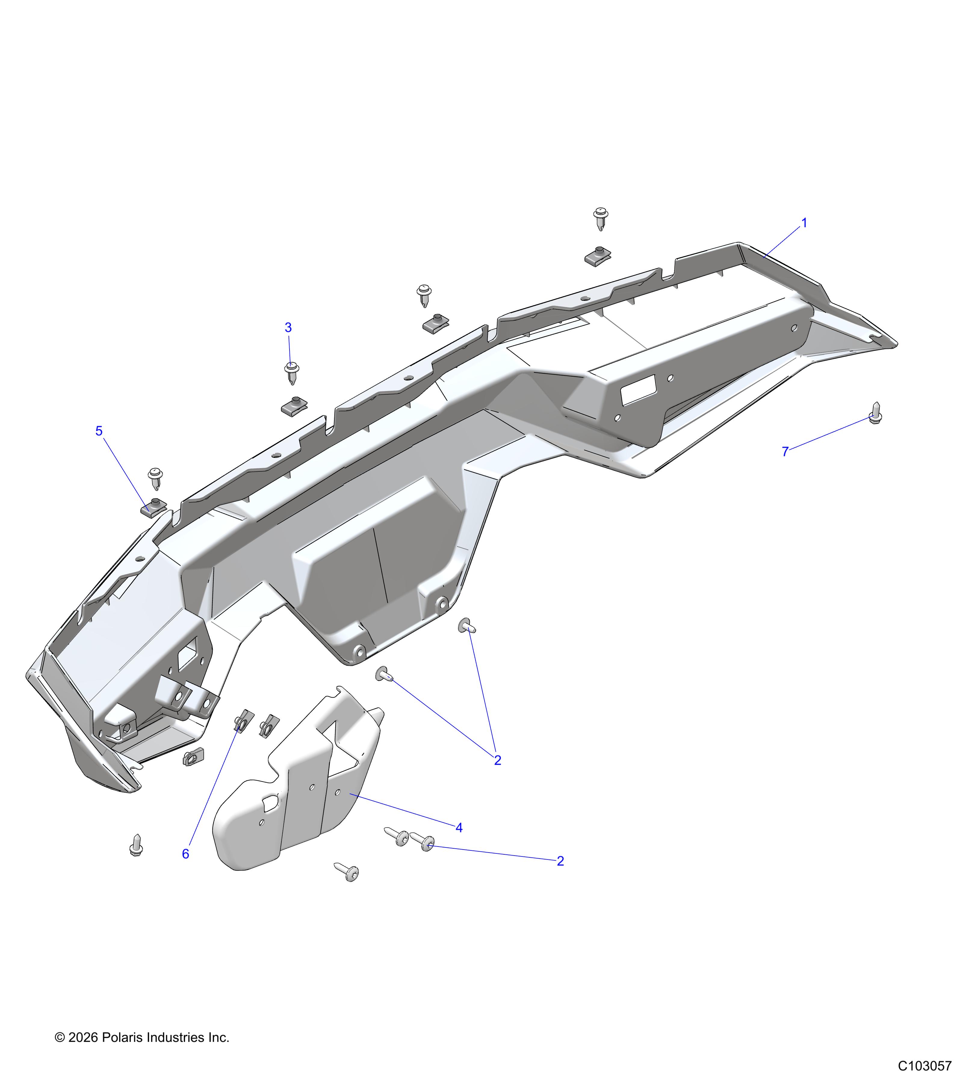BODY, REAR BUMPER