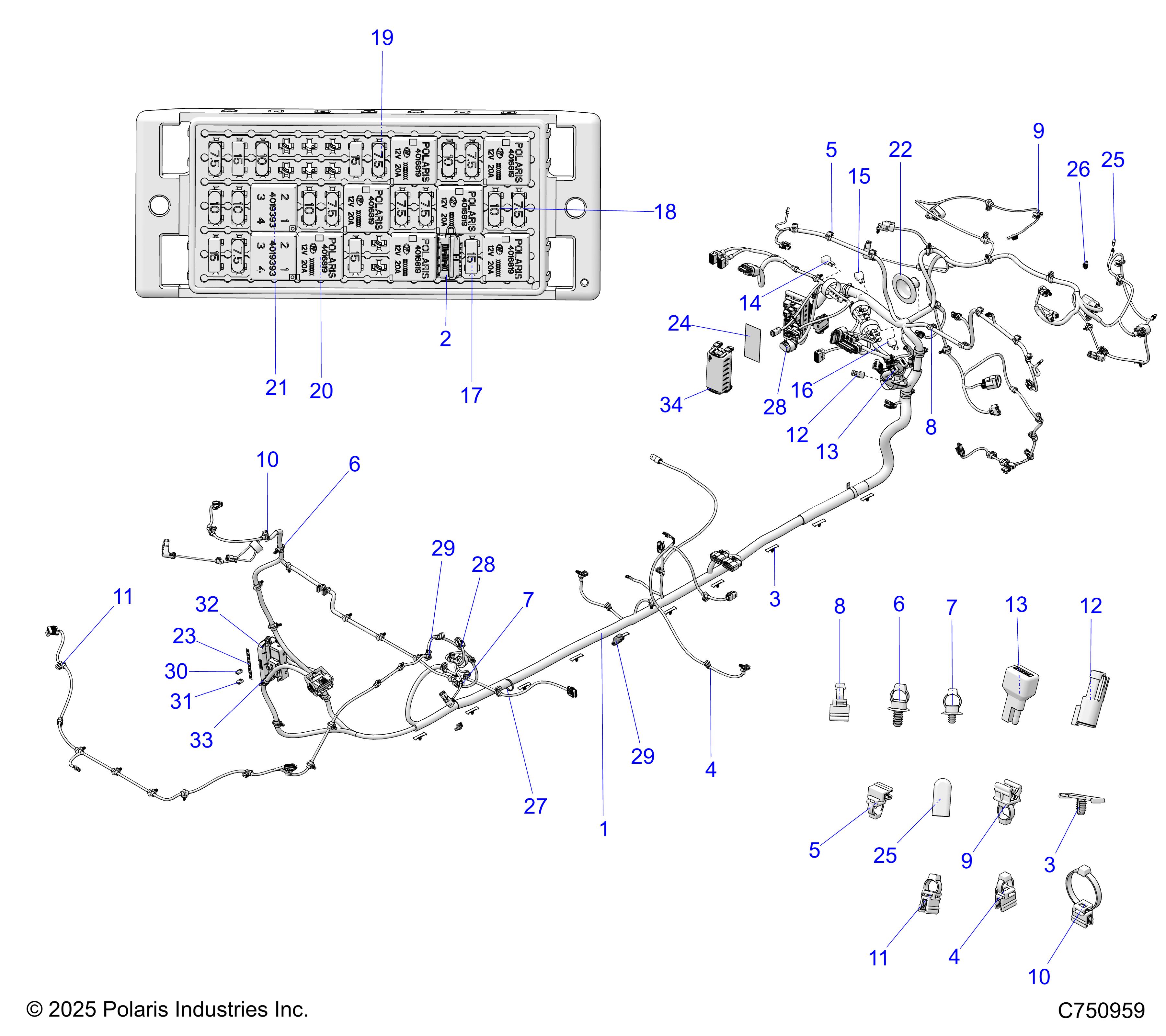 ELECTRICAL, WIRE HARNESS, CHASSIS