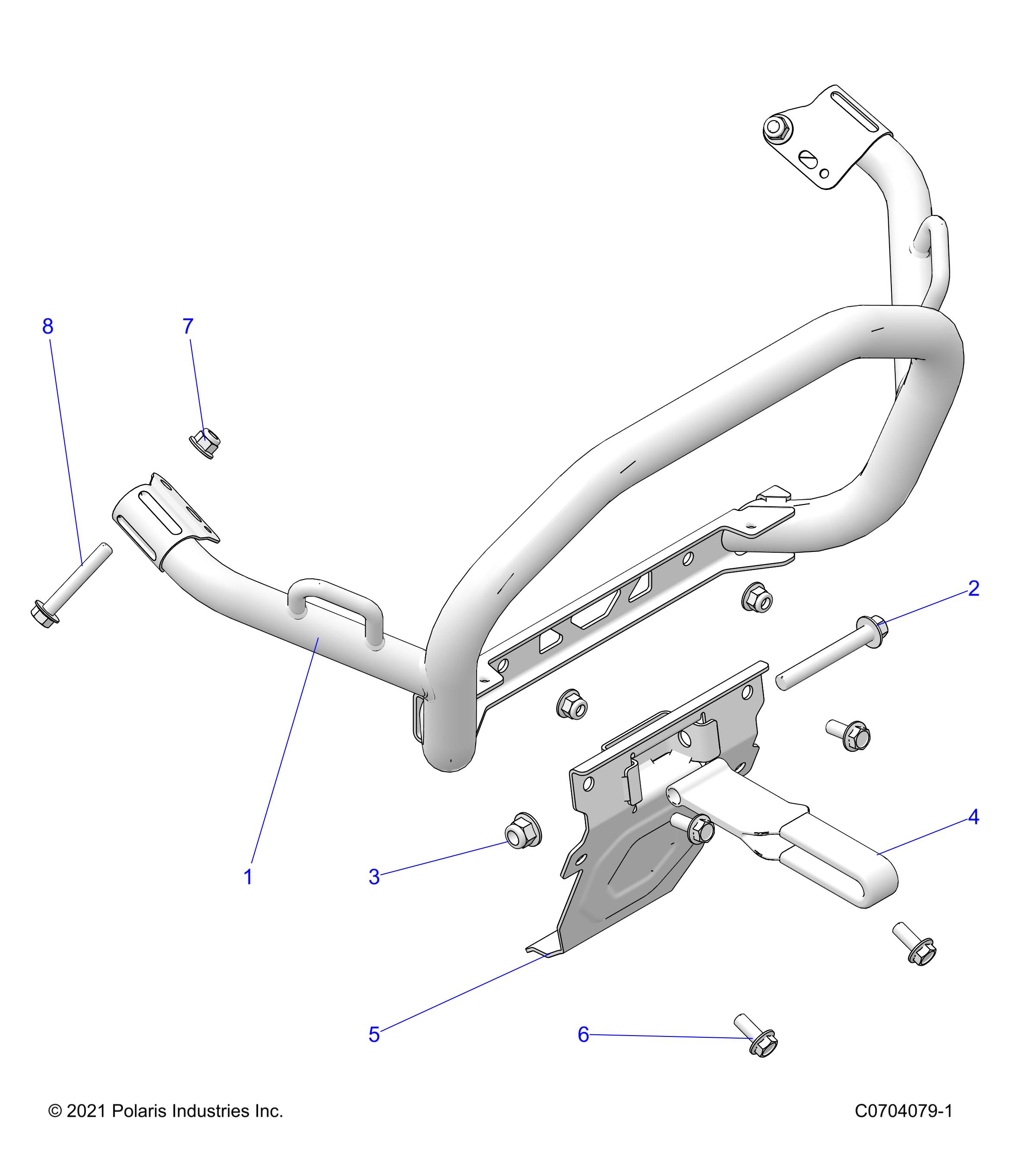 Part Number : 1025765-458 WELD-BULL BUMPER BLK