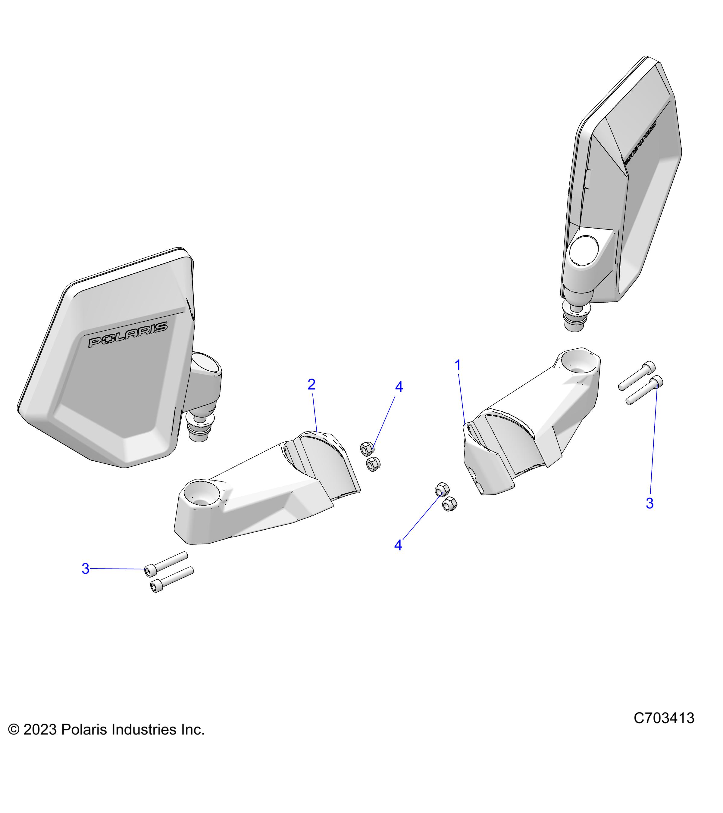 Part Number : 2890861 KIT MIRRORINTL RZR