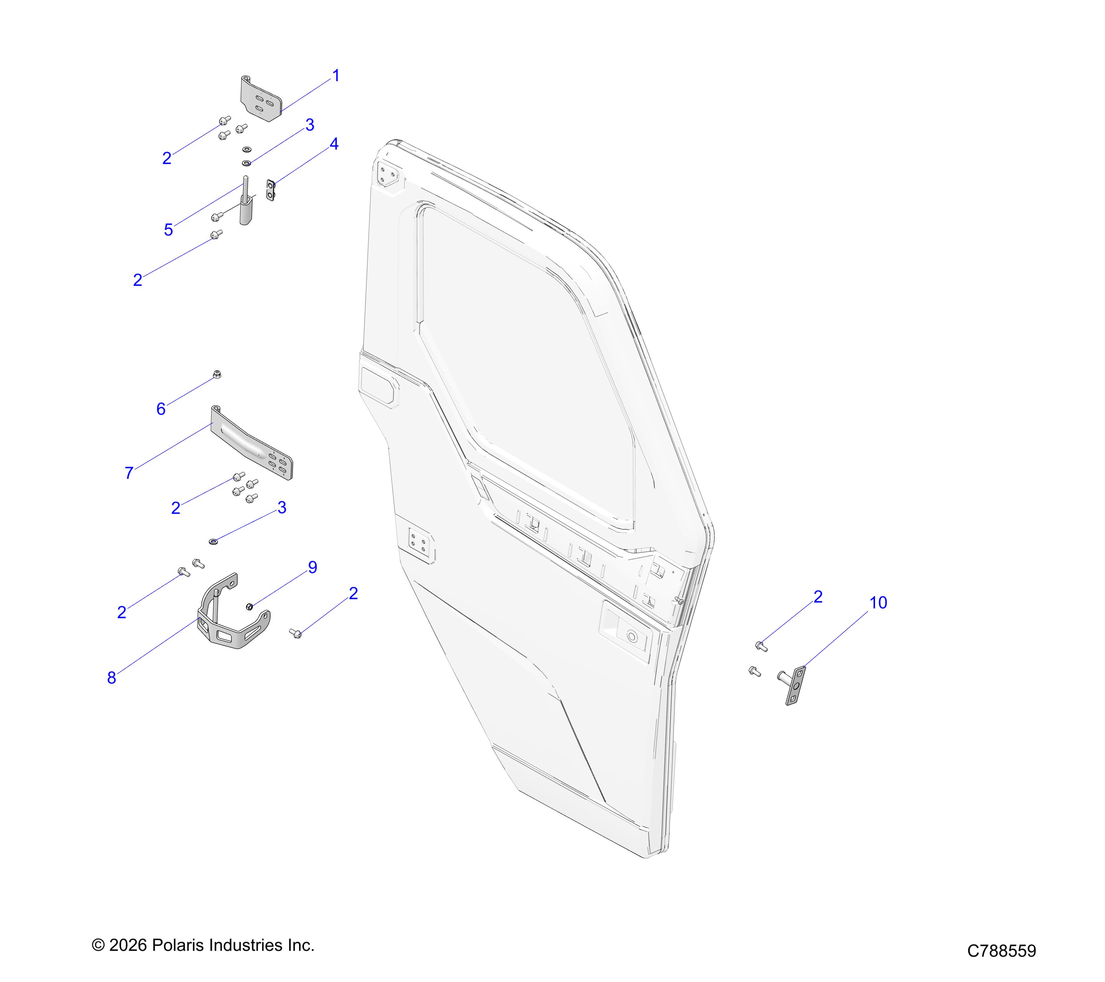 BODY, DOOR, MOUNTING