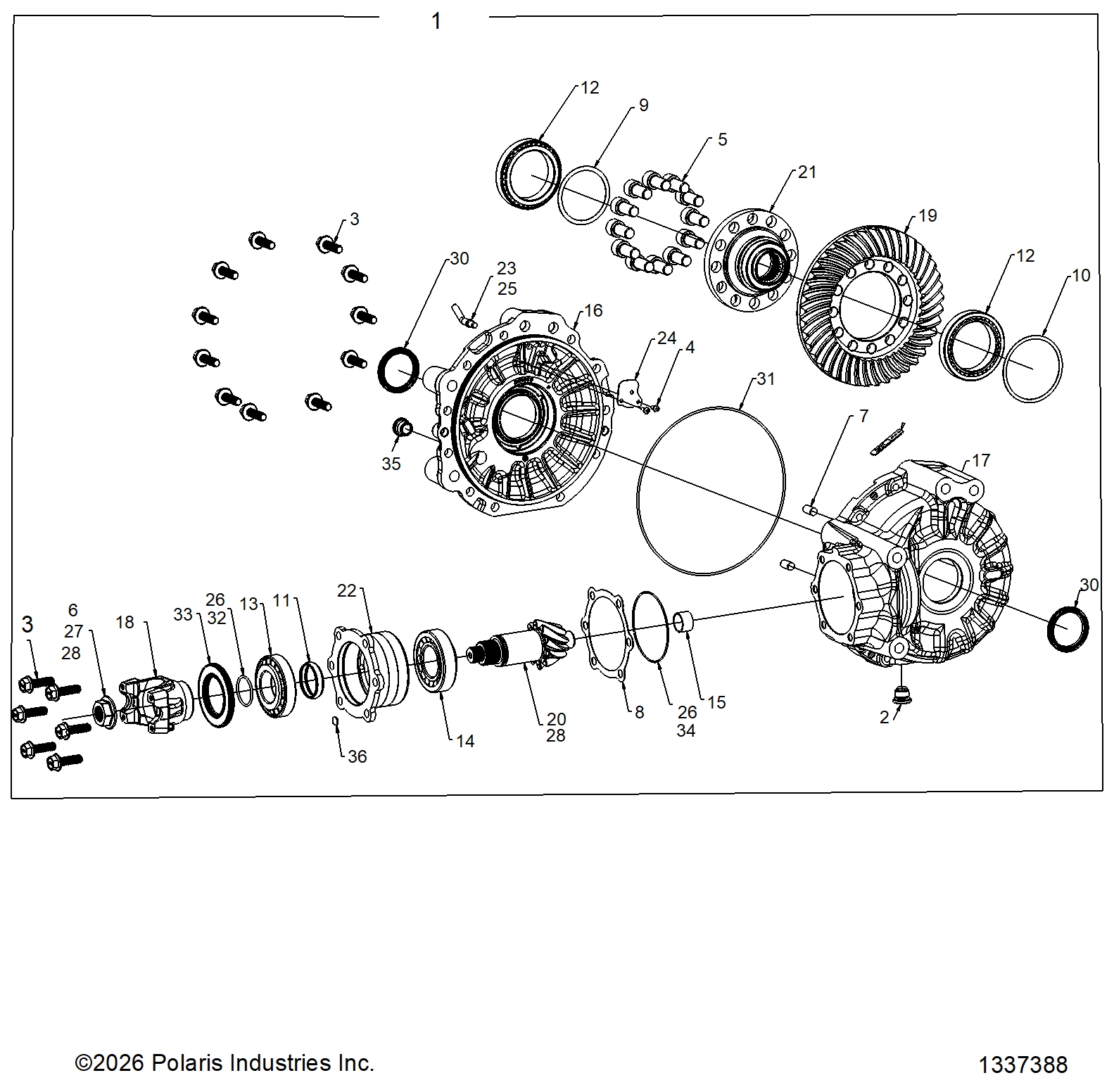 DRIVE TRAIN, GEARCASE, REAR