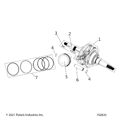 Part Number : 3055625 CRANK-SHAFT & CONNECTING ROD