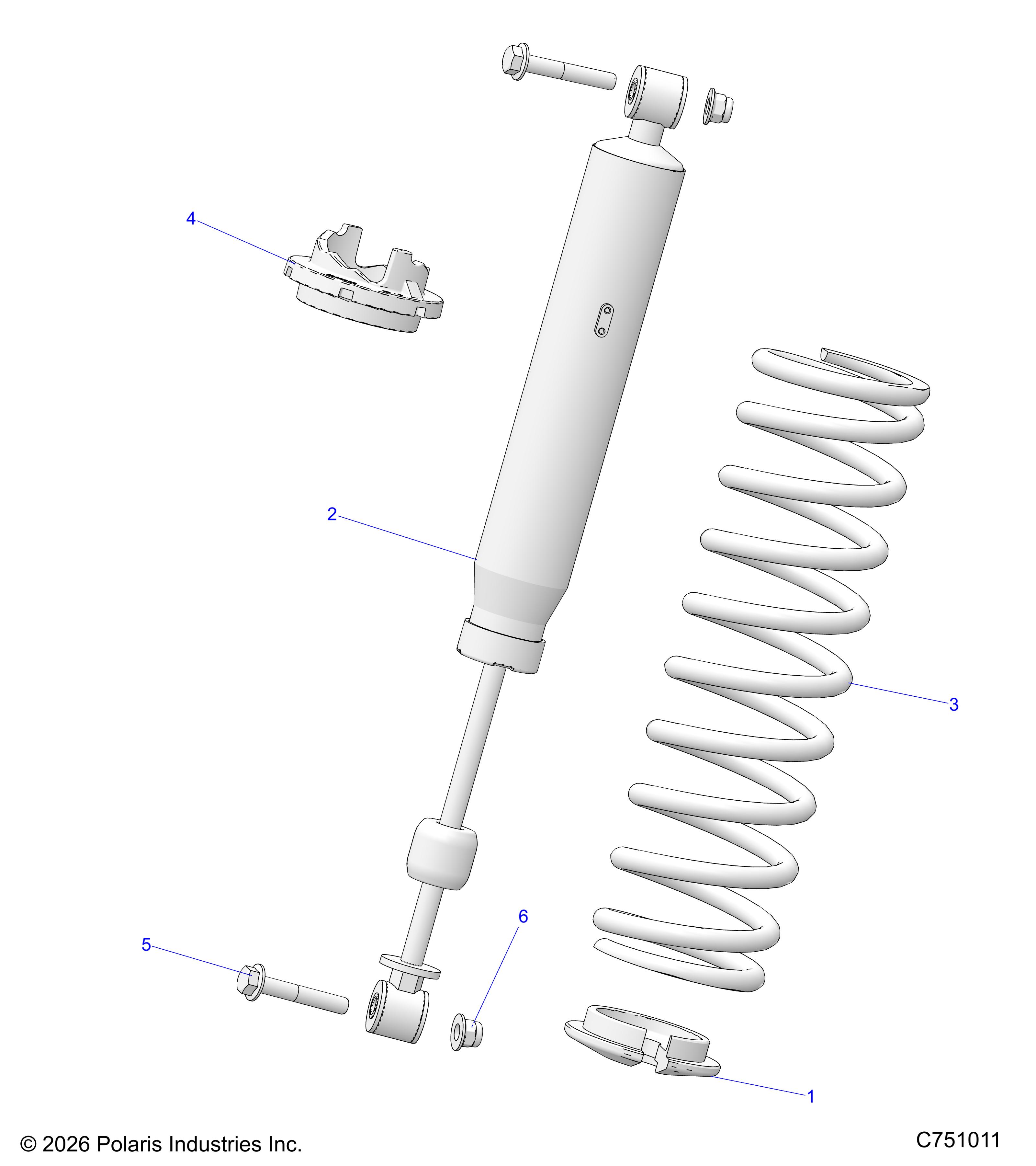 SUSPENSION, REAR SHOCK MOUNTING