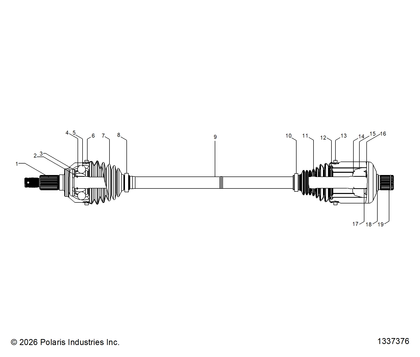 DRIVE TRAIN, REAR HALF SHAFT