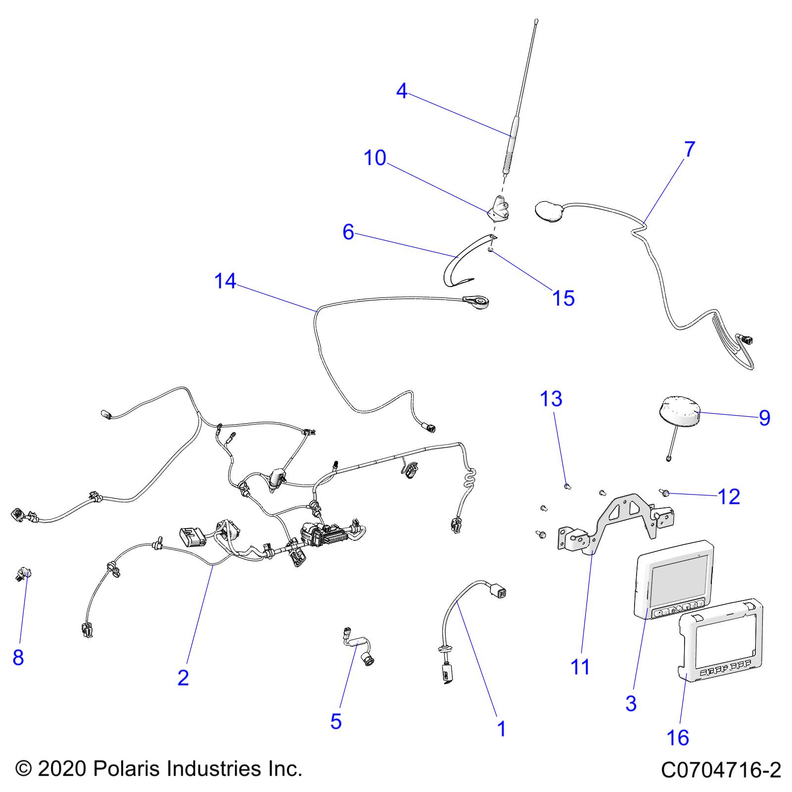 Foto diagrama Polaris que contem a peça 4081066