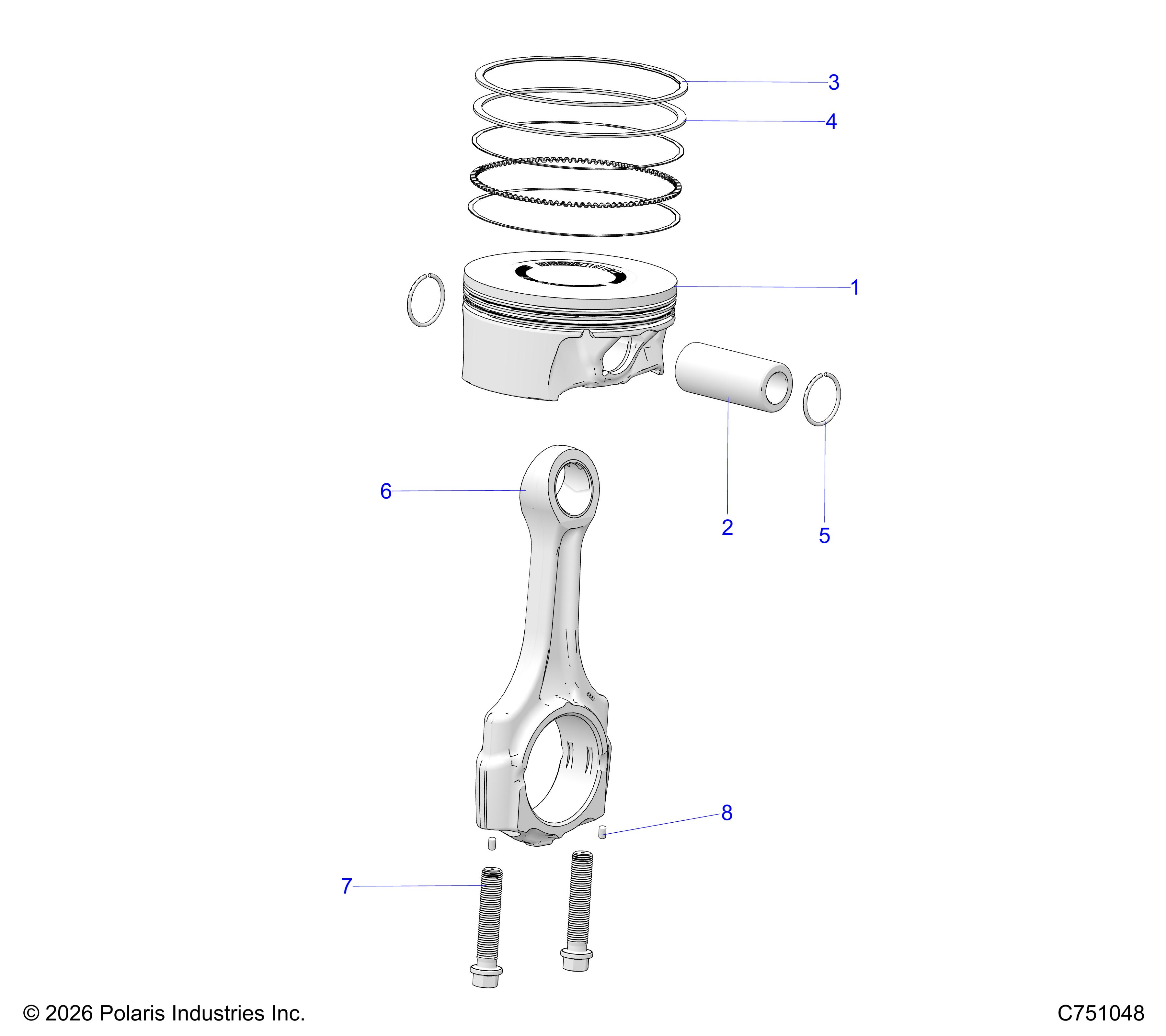 ENGINE, PISTON AND ROD