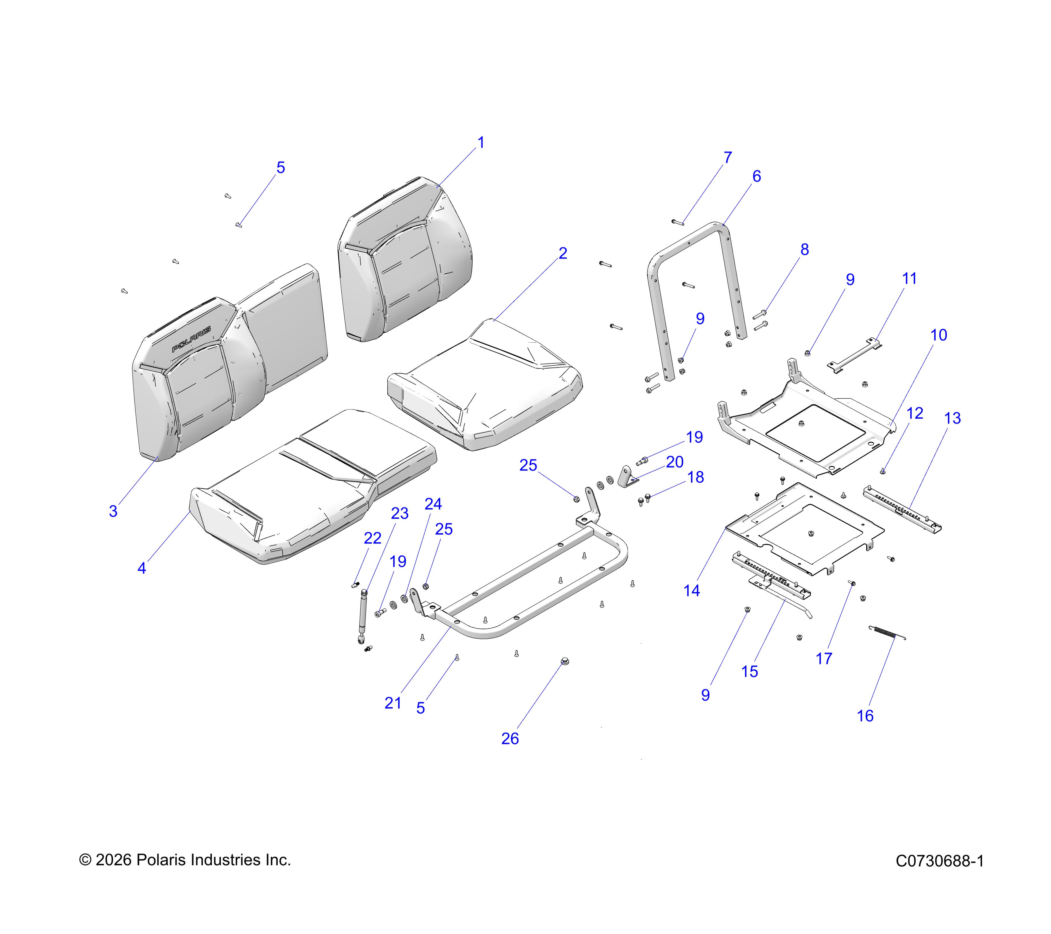 BODY, SEAT ASSEMBLY, FRONT