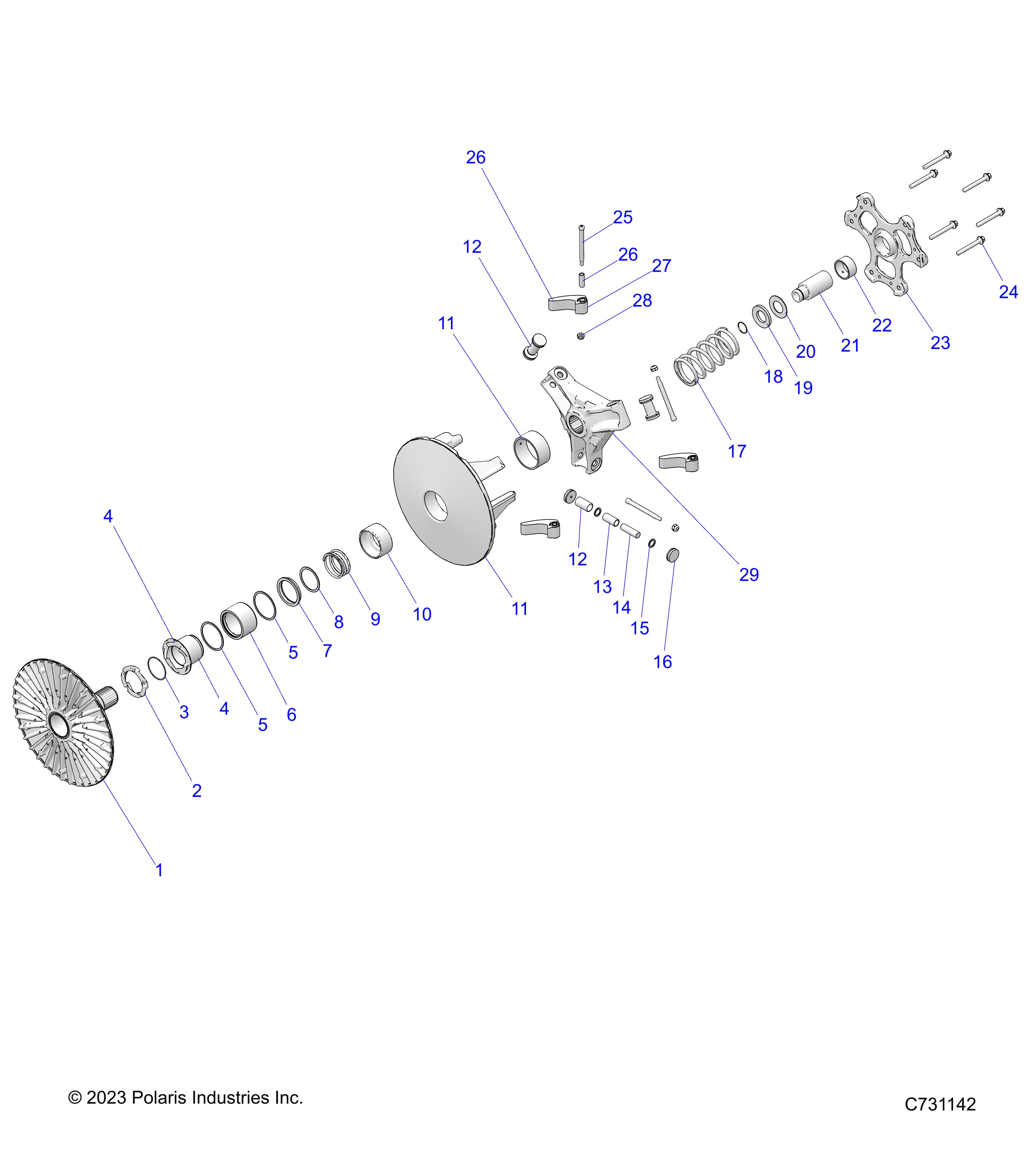 Foto diagrama Polaris que contem a peça 1323795