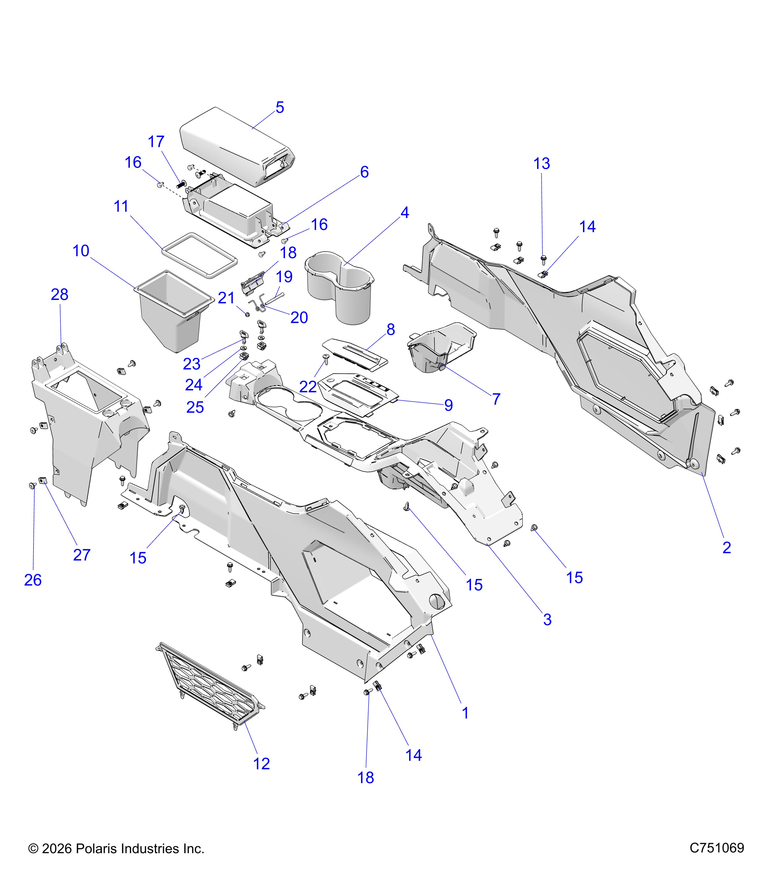 BODY, CENTER CONSOLE