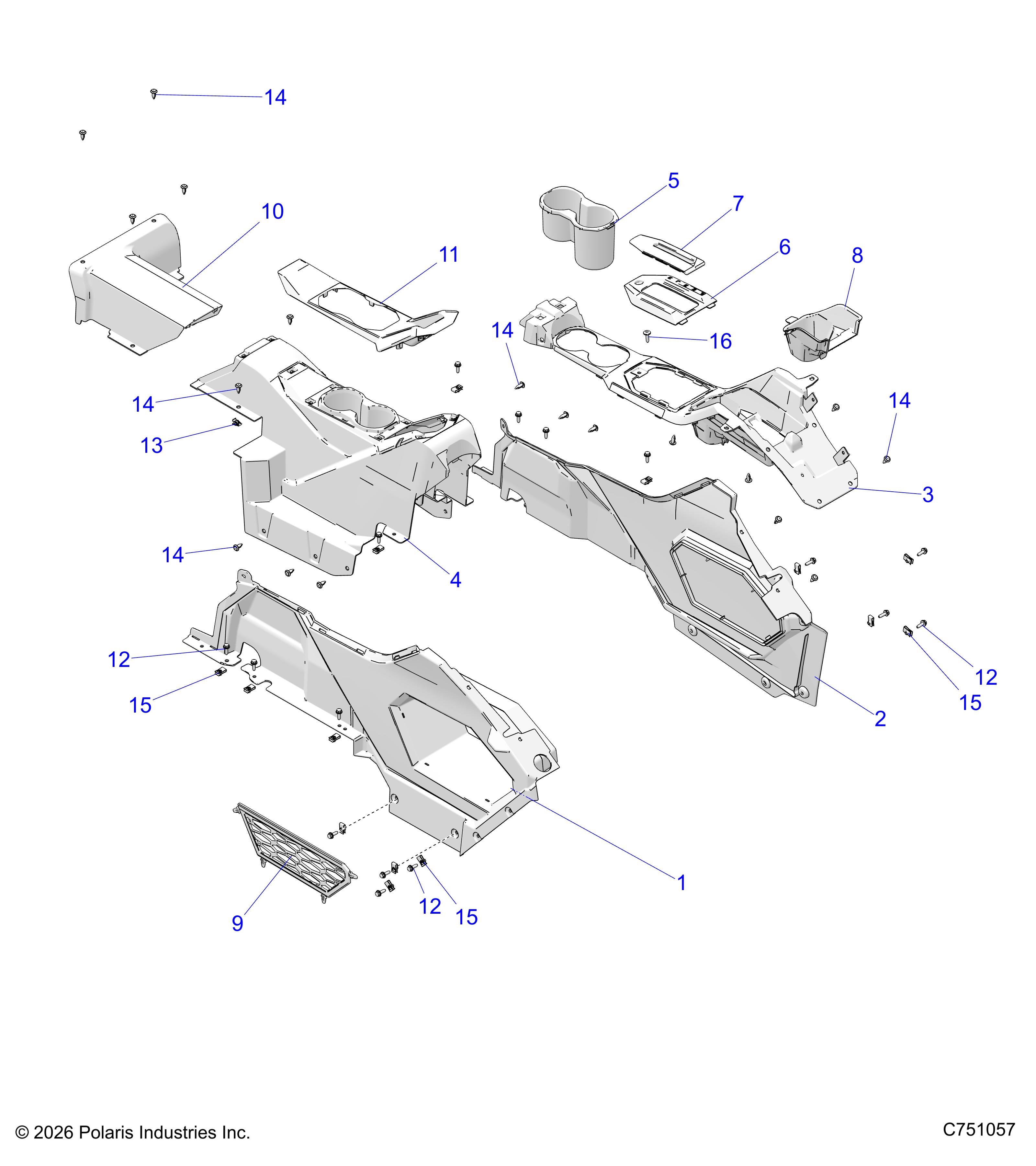 BODY, CENTER CONSOLE