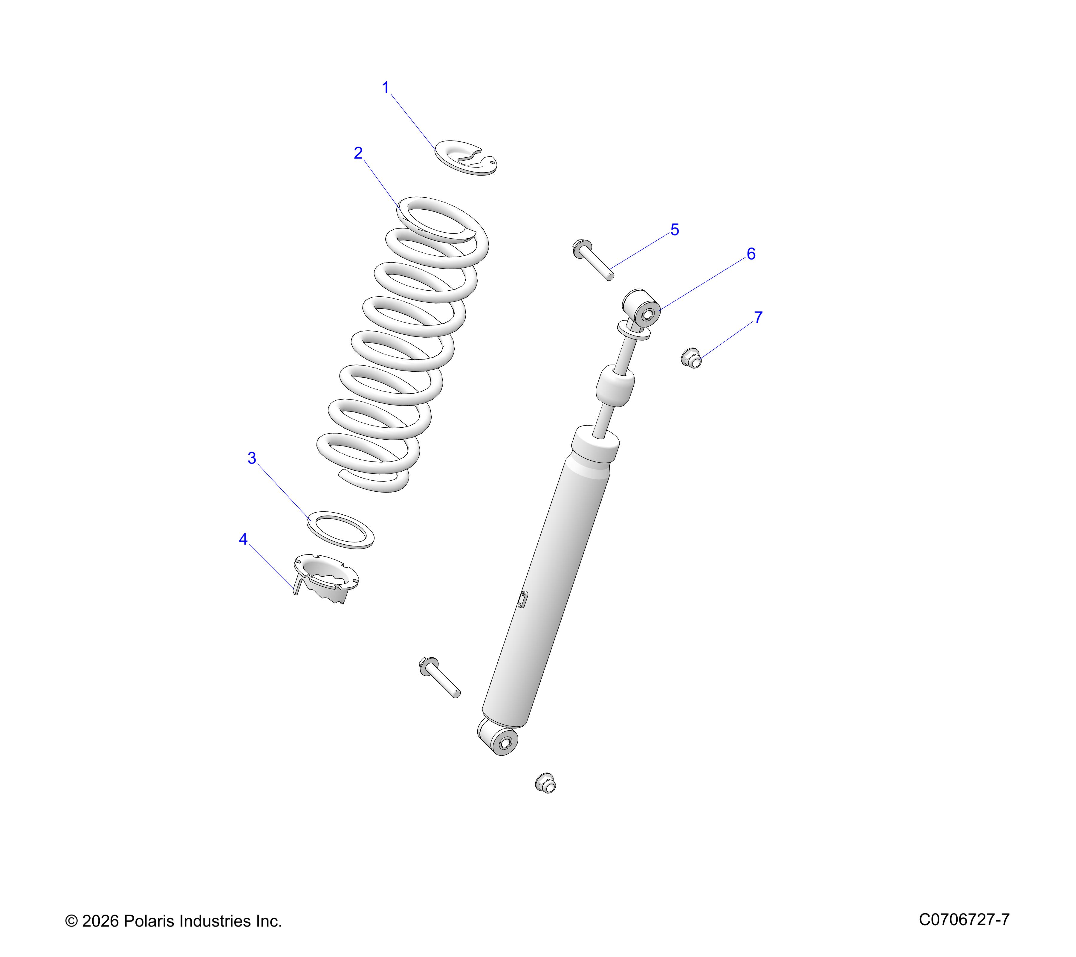 SUSPENSION, REAR SHOCK MOUNTING