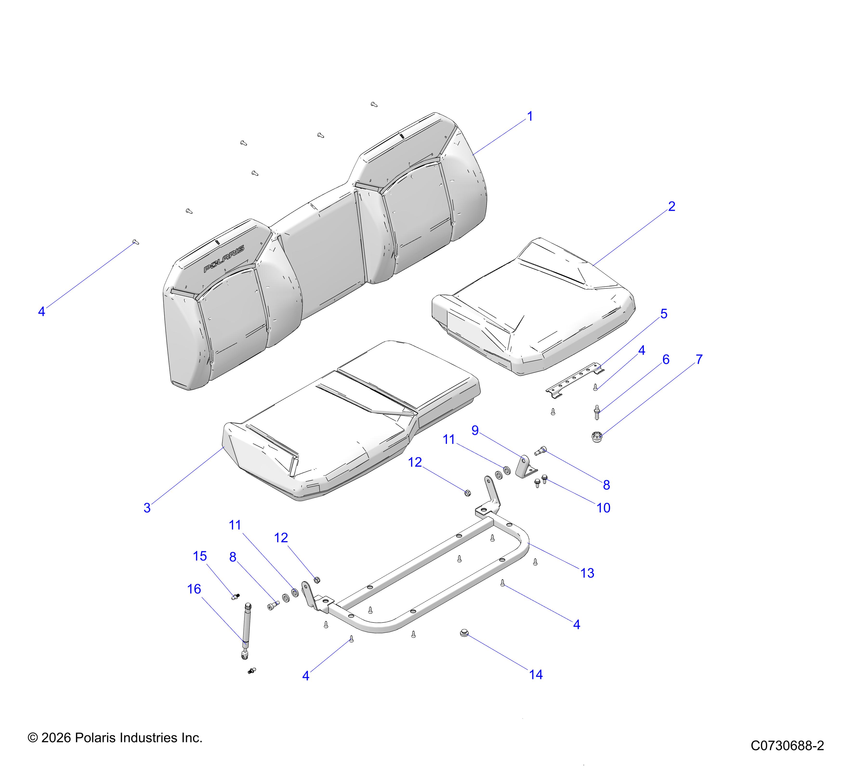 BODY, SEAT ASSEMBLY, REAR